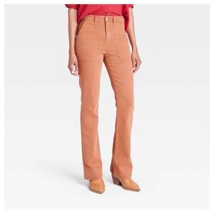 Women's Knox Rose High-rise Anywhere Flare Soft Rust Color Jeans